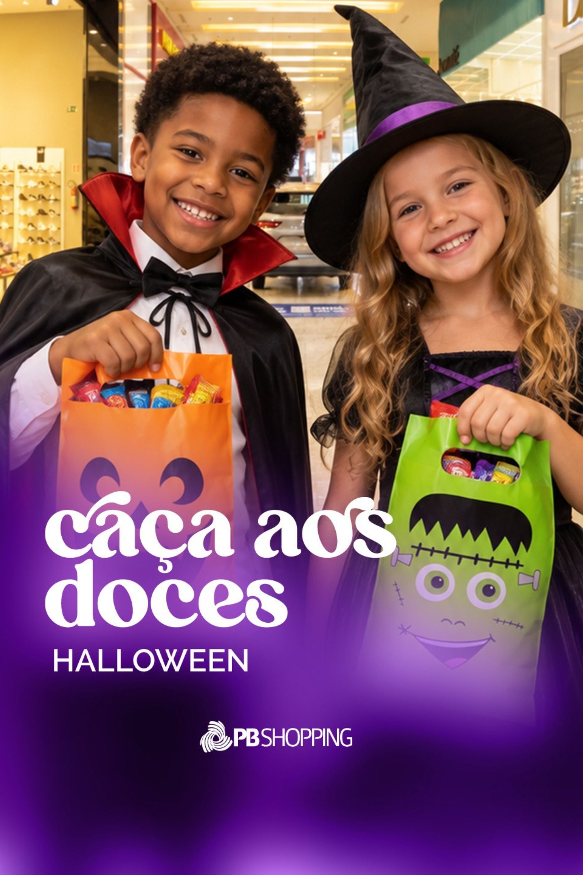 Caça aos Doces de Halloween no PB shopping